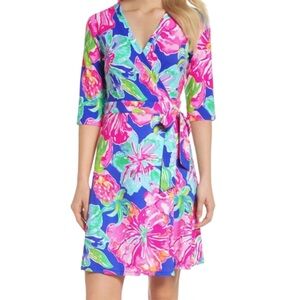 Lilly Pulitzer Marvista Benton Blue Jungle Utopia Printed Wrap Dress